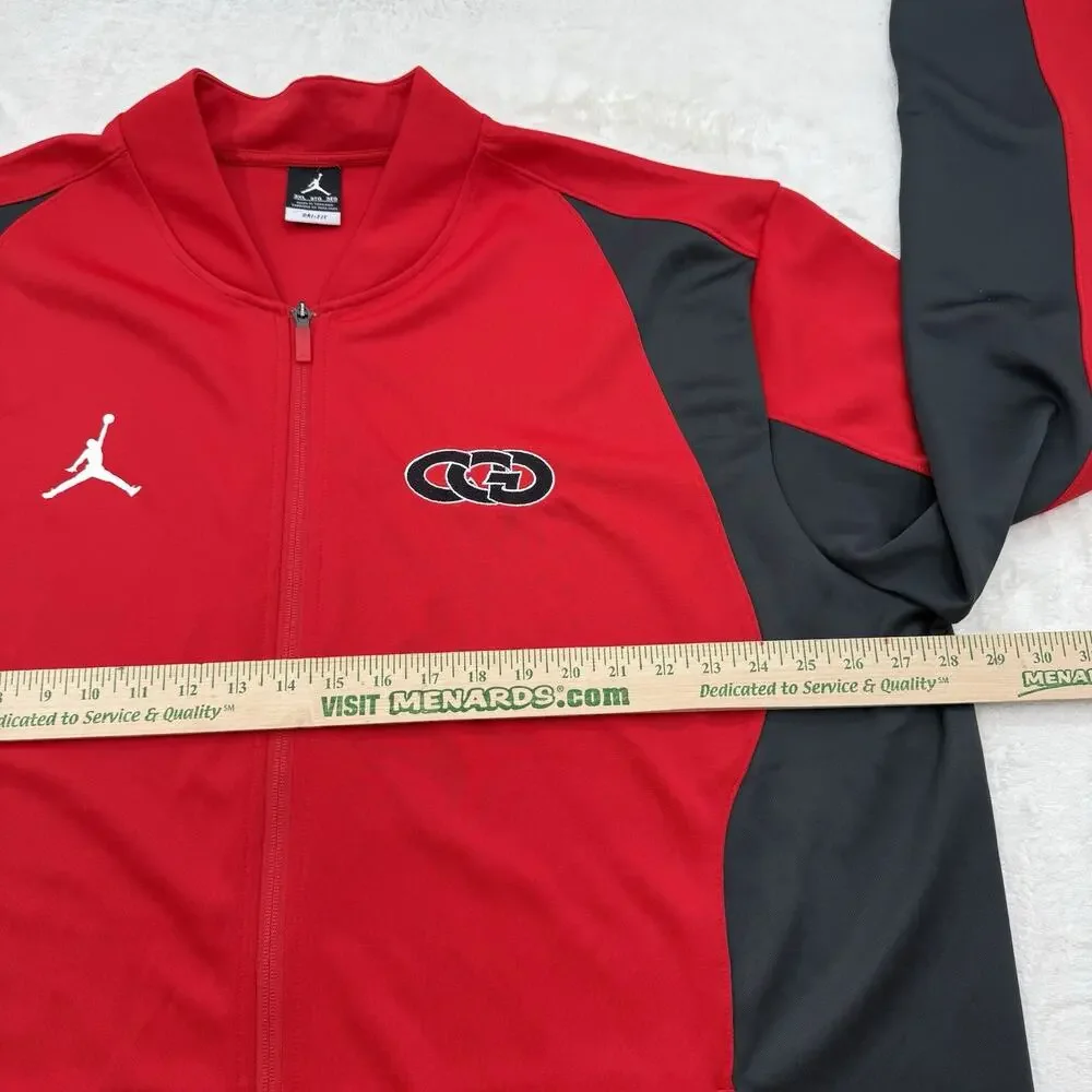 Jordan Flight Team CGD Cowboys Iowa High School Track Jacket Red Men's 3XL